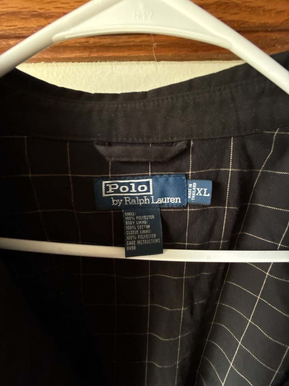 Polo Ralph Lauren Windbreaker Jacket Size XL Black Lined - Picture 2 of 6